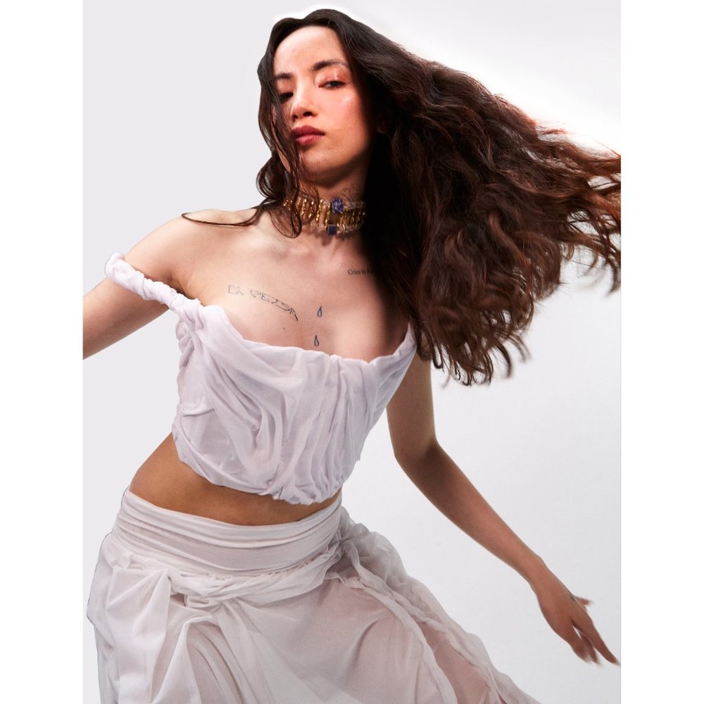 DI PETSA New White Long Sleeve White Wet Custom Corset Small $1600